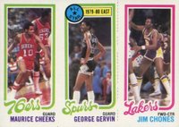 1980 Topps # Cheeks/Gervin/Chones Basketball Card