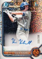 2022 Bowman Chrome Prospect Autographs #CPAKK Kevin Kendall Speckle Refractor Baseball Card