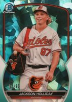 2023 Bowman Chrome Sapphire Edition Prospects #227 Jackson Holliday SP-Aqua Baseball Card