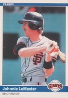 1984 Fleer #378 Johnnie LeMaster Baseball Card