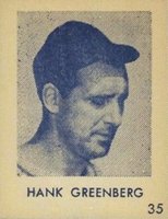 1948 Blue Tint #35 Hank Greenberg Hand Cut Baseball Card