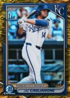 2024 Bowman Draft #BDC8 Jac Caglianone Chrome-Yellow Lunar Crater Refractor Baseball Card