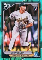 2024 Bowman Chrome #78 Zack Gelof Aqua Raywave Baseball Card