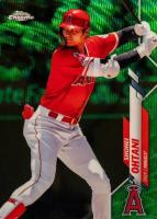 2020 Topps Chrome #21 Shohei Ohtani Green Wave Refractor Baseball Card