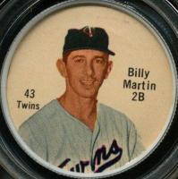 1962 Salada-Junket Coin #43 Billy Martin Baseball Card