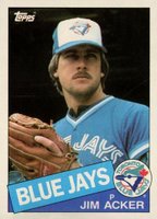 1985 Topps #101 Jim Acker Baseball Card