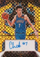 2022 Panini Select Rookie Signatures #RSCHR Chet Holmgren Gold Basketball Card