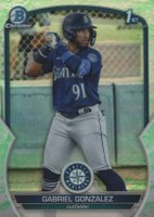 2023 Bowman Chrome Prospects #BCP133 Gabriel Gonzalez Lunar Glow Refractor Baseball Card