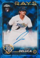 2024 Topps Chrome Sapphire Chrome Sapphire Autographs #CSAJD Jonny Deluca Baseball Card