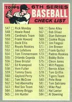 1970 Topps #542b 6th Series Checklist 547-633 Brown bat Baseball Card