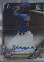 2019 Bowman Prospect Autographs Chrome #RM Ronny Mauricio Baseball Card