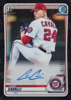2020 Bowman Draft Chrome Draft Picks Autographs #CDACCA Cade Cavalli Black Refractor Baseball Card
