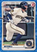 2020 Bowman Draft #BD118 Garrett Mitchell Blue Baseball Card