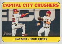 2018 Topps Heritage Combo Cards #CC-9 Bryce Harper/Juan Soto Baseball Card