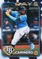 2024 Topps #628 Junior Caminero Independence Day Baseball Card