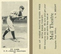 1916 Mall Theatre #38 Ty Cobb Baseball Card