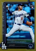 2025 Topps #558 Roki Sasaki Gold Holo Foil Baseball Card