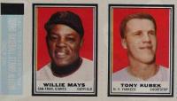 1962 Topps Stamp Panels # Mays/Kubek Baseball Card