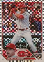 2023 Topps Chrome #146 Spencer Steer X-Fractor Baseball Card