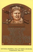 1964 DATE Hall of Fame Yellow Plaque Postcard # George Kell Baseball Card
