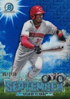2023 Bowman Mega Box Chrome Sights on September #SOS7 Elly de La Cruz Blue Refractor Baseball Card