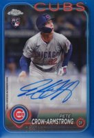 2024 Topps Chrome Update Chrome Baseball Update Series Autographs #ACPC Pete Crow-Armstrong Blue Refractor Baseball Card