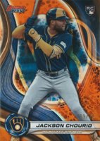 2024 Bowman's Best #38 Jackson Chourio Orange Refractor Baseball Card