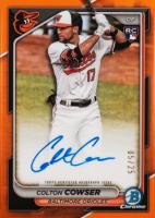 2024 Bowman Chrome Chrome Rookie Autographs #CRACC Colton Cowser Orange Refractor Baseball Card