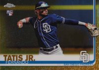 2019 Topps Chrome #203 Fernando Tatis Jr. Gold Refractor Baseball Card