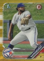 2019 Bowman Draft #BD3 Alek Manoah Gold Baseball Card