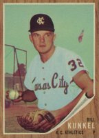 1962 Topps #147piGT Bill Kunkel Green Tint-Pitching Baseball Card