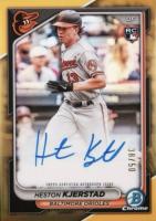 2024 Bowman Chrome Chrome Rookie Autographs #CRAHK Heston Kjerstad Gold Refractor Baseball Card