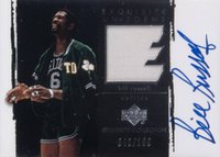 2003 Upper Deck Exquisite Collection Autograph Patches #AP-BR Bill Russell Basketball Card