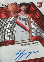 2022 Panini Revolution Rookie Autographs #RASHS Shaedon Sharpe Fractal Basketball Card