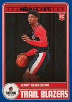 2023 Panini NBA Hoops #297 Scoot Henderson Blue Basketball Card