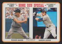 2023 Topps Heritage #100 Aaron Judge/Roger Maris Black Border Baseball Card