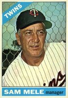 1966 Topps #3 Sam Mele Baseball Card