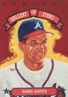1992 Donruss Triple Play Gallery of Stars #GS-9 David Justice Baseball Card