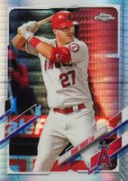 2021 Topps Chrome #27 Mike Trout Prism Refractor Baseball Card