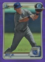2020 Bowman Chrome Prospects #BCP25 Bobby Witt Jr. Purple Refractor Baseball Card
