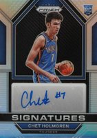 2022 Panini Prizm Rookie Signatures #RSICHE Chet Holmgren Silver Prizm Basketball Card