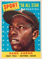 1958 Topps #488 Hank Aaron All-Star Baseball Card