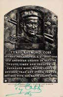 1999 Hall of Fame Autographs # Ty Cobb Artvue Hall of Fame Plaque Baseball Card