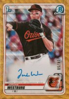 2020 Bowman Draft Chrome Draft Picks Autographs #CDAJWE Jordan Westburg Gold Wave Refractor Baseball Card