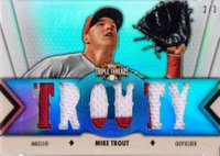 2012 Topps Triple Threads Relics #72 Mike Trout Sapphire Baseball Card
