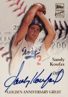 2001 Topps Golden Anniversary #SK Sandy Koufax Certified Autograph Baseball Card
