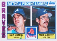 1984 Topps #126 Braves Batting & Pitching Leaders Baseball Card