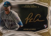 2019 Topps Five Star Golden Graphs #GG-PA Peter Alonso Baseball Card