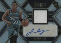 2022 Panini Select Rookie Jersey Autographs #RJAJIV Jaden Ivey Basketball Card