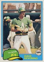 1981 Topps #568 Dave Revering Baseball Card
